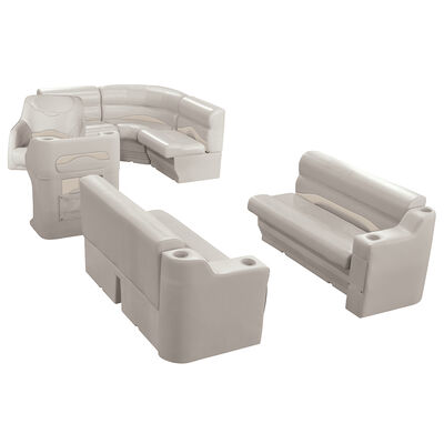 Toonmate Premium Pontoon Furniture Rear Entry Wraparound Package, Stone/Mocha/Khaki